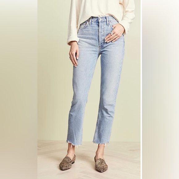 Agolde Riley High Rise Straight Crop Jean - Picture 4 of 14